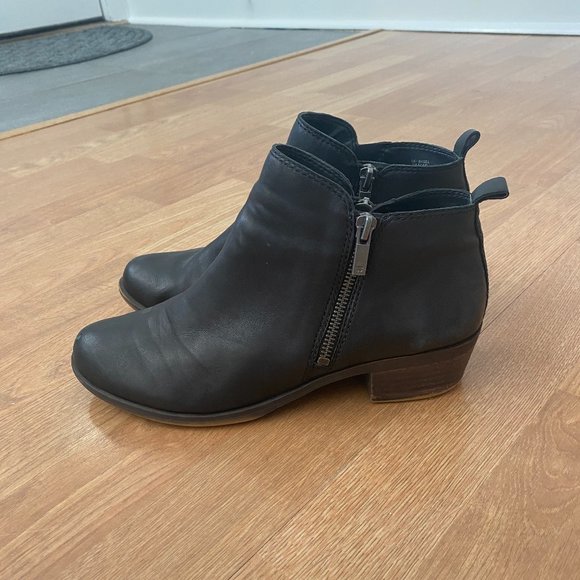 Lucky Brand Women's Basel Leather Booties Black Size 9 - Picture 4 of 8